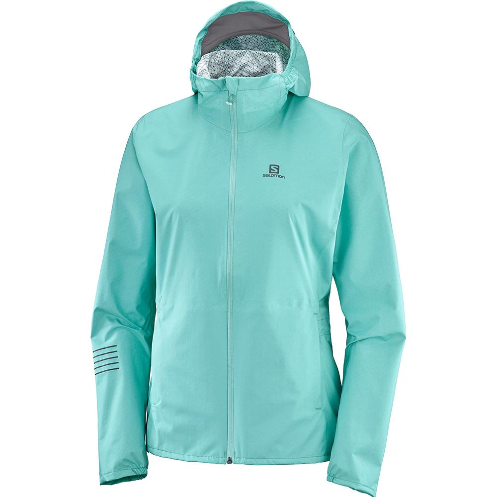 Vestes Salomon Femme Turquoise - Salomon LIGHTNING WP JKT W - France (6573-ADPMY)